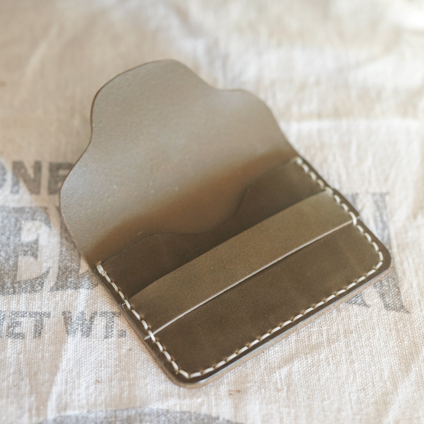 OLIVE GREEN FLAP WALLET