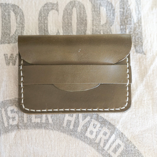 OLIVE GREEN FLAP WALLET